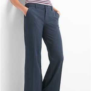 Gap Wide-Leg Trouser in Navy Heather